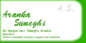 aranka sumeghi business card
